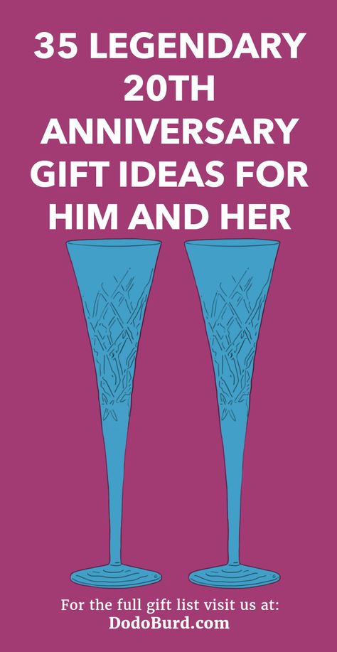 Show them that you’re as in love with them today as you were 20 years ago with the 20th anniversary gifts inside this list. 20th Anniversary Gift Ideas, 20 Year Anniversary Ideas, 20th Anniversary Ideas, 20 Year Anniversary Gifts, Anniversary Gift Ideas For Him, Anniversary Ideas For Him, 20th Wedding Anniversary Gifts, Anniversary Gift For Friends, Traditional Anniversary Gifts