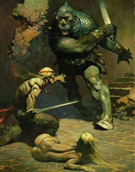 Retro Fantasy Art, Frank Frazetta Art, Frazetta Art, Street Art Utopia, Classic Fantasy, Robert E Howard, Scifi Fantasy Art, Boris Vallejo, Heroic Fantasy