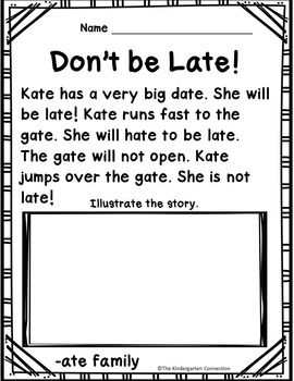 Fluency passages for early readers! These passages focus on CVCe word families - 39 passages and fluency phrases! Great for K-1! Cvce Activities, Reading Fluency Passages, Phonics Reading Passages, Reading Comprehension Kindergarten, Fluency Passages, Cvce Words, Preschool Reading, Family Story, Long Vowels