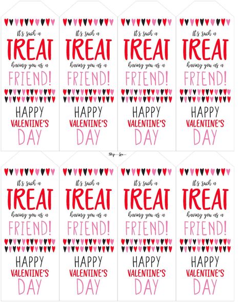 Friendship Tags Printable, Happy Valentines Day Tags Printable Free, A Little Treat For Someone Sweet Tag, Valentine Labels Printable Free, Valentine Gift Tags Printable Free, Free Printable Valentines Tags, Printable Valentine Tags, Friendship Valentines, Classroom Valentines Gifts