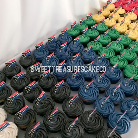 This is how #silicaholdings spoilt their staff on heritage day.... cupcakes 😍😍. #sweettreasures #sweettreasurescakeco #cake #johannesburg #southafrica #birthday #jozi #celebrations #celebrationcakes #party #cupcakes #heritageday #culturalday #proudlysouthafrican #corporatetreats #corporatecupcakes #southafricanflag Heritage Day, South African Flag, Party Cupcakes, Johannesburg, Celebration Cakes, Cake Ideas, Tanzania, Kenya, Workout Videos