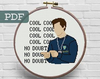 Brooklyn Nine Nine Bookmarks, Brooklyn Nine Nine Cross Stitch, Brooklyn 99 Cross Stitch, The Office Cross Stitch Pattern Free, Breaking Bad Cross Stitch, The Office Cross Stitch Pattern, Grandma Style, Grandma Fashion, Xstitch Patterns