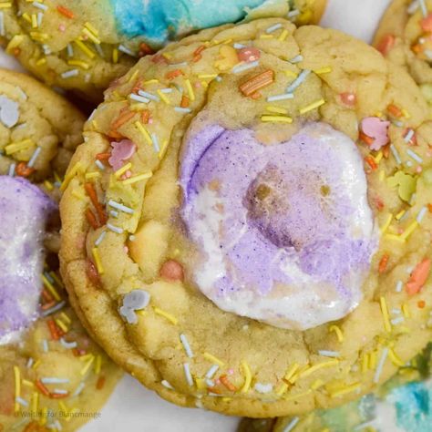 Peeps Cookies - Waiting for Blancmange Christmas Peeps Ideas, Smash Cookies, Peeps Cookies, Christmas Peeps, Anise Biscotti, Chewy Oatmeal Cookie, Oatmeal Cream Pie, Peeps Recipes, Cookies Soft And Chewy