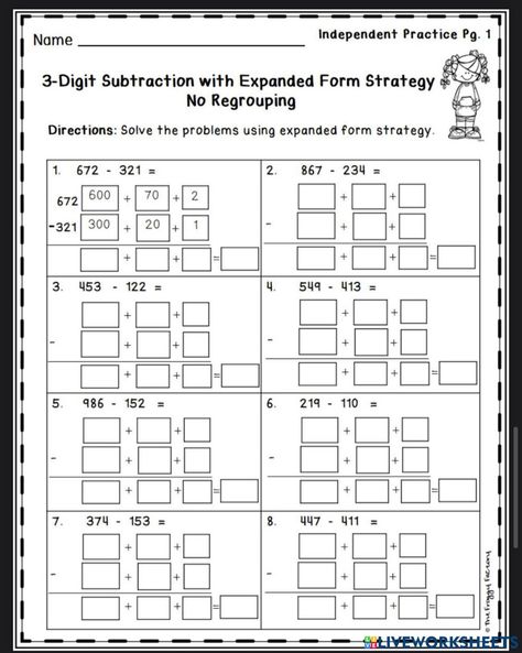 Expanded Form Worksheets, School Scores, Addition Strategies, Time To The Hour, Addition And Subtraction Worksheets, Expanded Form, Math Interactive, Math Vocabulary, Word Form