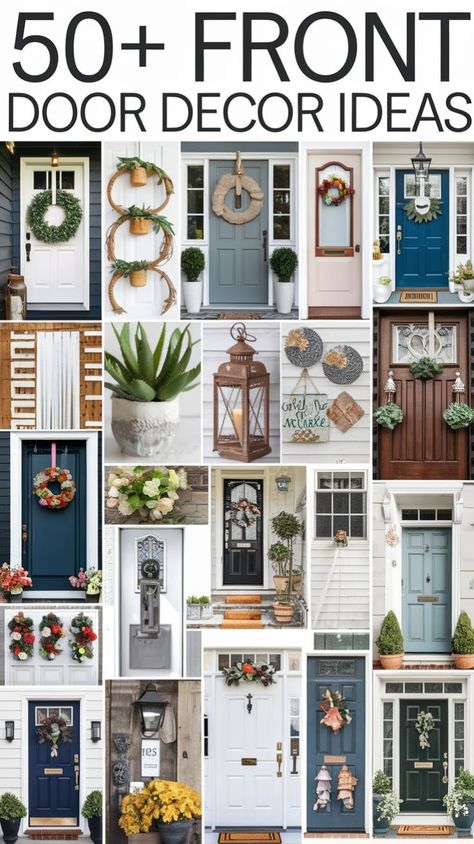 Elevate your home's curb appeal with these stunning front door décor ideas. Wreaths, signs, flowers & more! 🚪🌸 #FrontDoorDecor #HomeDecor #EntrywayStyle Front Door Decor Ideas, Entryway Style, Door Decor Ideas, Elegant Designs, Front Door Decor, Door Decor, Creative Inspiration, Curb Appeal, Decoration Ideas