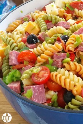 Awesome Pasta Salad, Recipes Pasta Salad, Best Pasta Salad, Birthday Bbq, Daughter's Birthday, Salad Pasta, Pasta Salad Recipe, Recipes Pasta, Fettuccine Alfredo