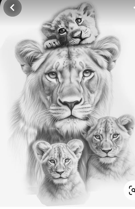 Necronomicon Tattoo, Warlock Tattoo, Lioness And Cub Tattoo, Lion Cub Tattoo, Chest Tattoo Female Upper, Lion And Lioness Tattoo, Lioness Tattoo Design, Lion Art Tattoo, Big Cat Tattoo