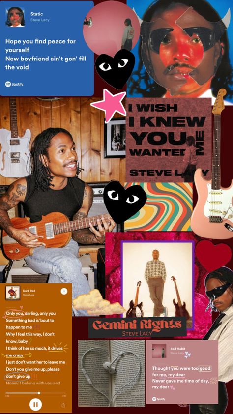 Gemini Rights Steve Lacy Wallpaper, Wallpapers Steve Lacy, Steve Lacy Macbook Wallpaper, Steve Lacey Aesthetic, Steve Lacy Playlist, Music Artist Aesthetic Wallpaper, Music Artist Wallpaper Aesthetic, Steve Lacy Collage, Steve Lacy Background