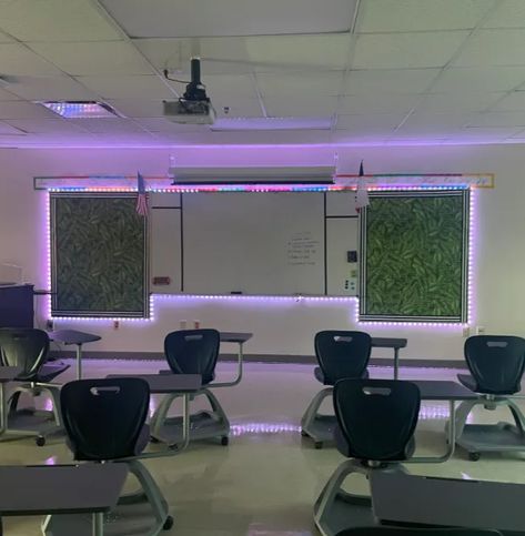 How to Hang String Lights in Your Classroom | Nyla's Crafty Teaching Lights Around White Board Classroom, Lights In Classroom, Classroom Ceiling, Classroom Window, Tech Lab, Cinder Block Walls, Bar Ceilings, Bulb String Lights, Led Fairy Lights