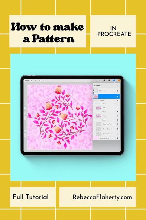 Patterns Procreate, Procreate Classes, Procreate Resources, Textile Designing, Procreate Tutorials, Procreate Tips, Procreate Ipad Tutorials, Pattern Sketch, Art Biz