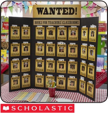 200072 wild west book fair classroom wish list board instructions | Adhesive | Media Technology Hoedown Decor, Wild West Party Theme, Vision Casting, School Book Fair, Reading Fair, Wild West Birthday, Book Fairs, Fair Theme, Scholastic Book Fair