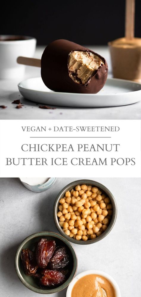 Chickpea Peanut Butter, Dates Peanut Butter, Trader Joes Meal Planning, Vegan Popsicles, Vegan Nice Cream, Easy Popsicles, Nice Cream Recipe, Butter Ice Cream, Peanut Butter Ice Cream