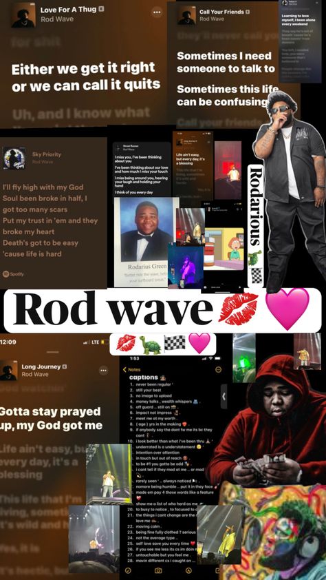 Last lap album Rod Wave Collage, Wave Collage, Rod Wave, We Got It, Learn To Love, I Miss You, I Know, Doodles, Collage