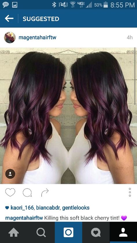 Purple Bleach Hair Color, Purple Balayage, Dark Purple Hair, Haircut And Color, Hair Color Blue, Hair Color Balayage, Hair Inspo Color, Dark Brown Hair, Grunge Hair