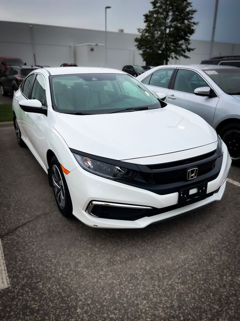 White Honda Civic, 2021 Honda Civic, Honda Civic Sedan, Civic Sedan, 1 Billion, Car Aesthetic, Car Ideas, Classy Cars, Future Lifestyle