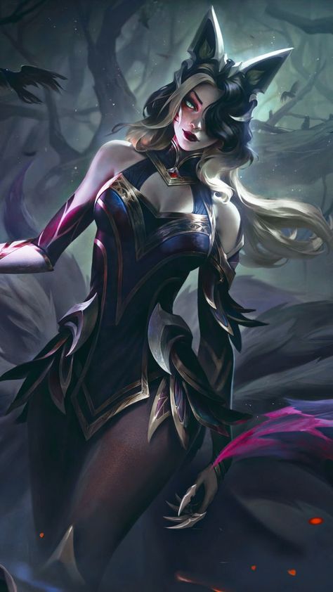 League of Legends// MobileWallpaper Ahri Skins, Ahri Wallpaper, Zed League Of Legends, Ahri Lol, Champions League Of Legends, Ahri League, Legends And Myths, League Of Legends Characters, Lol League Of Legends