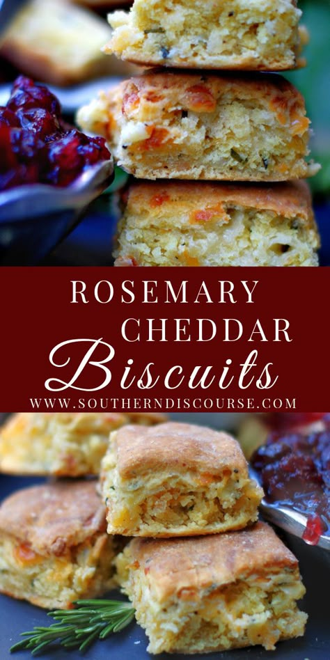 Savory Rosemary Cheddar Biscuits | southern discourse Cream Cheese Savory, Rainy Day Food, Savory Quick Bread, Homemade Biscuit Recipe, Biscuits Southern, Southern Discourse, Homemade Biscuit, Easy Homemade Biscuits, Homemade Biscuits Recipe