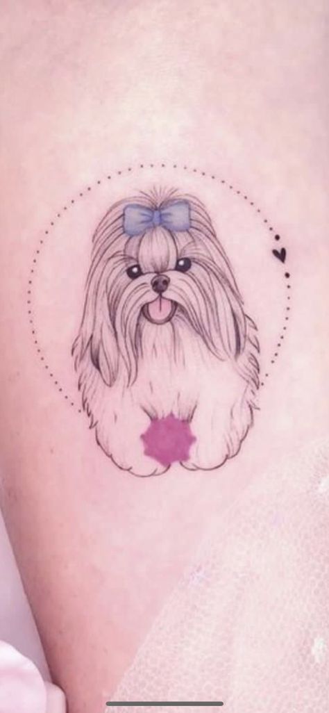 Tatoo Rose, Dog Memorial Tattoos, Infinity Tattoos, Memorial Tattoos, Shih Tzu Dog, Dog Tattoo, Dog Tattoos, Dog Memorial, Skin Art