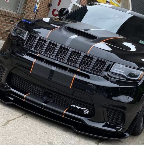 Srt8 Jeep, Blacked Out Cars, Srt Jeep, Jeep Srt8, Mercedes Benz Coupe, Dodge Charger Hellcat, Badass Jeep, Jeep Grand Cherokee Srt, Custom Pickup Trucks