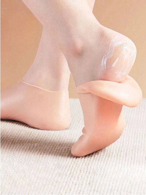 Silicone Moisturizing Relief Socks, 1pair High Elastic Absorption Pressure Socks, Reusable Aloe Socks, Overnight SPA Sock, Anti-Slip Gel Heel Socks For Women Men Dry Skin Dry Feet Rough Skin, Home Foot Care, Use With Your Favorite Lotions, And CreamsI discovered amazing products on SHEIN.com, come check them out! Aloe Socks, Heel Socks, Cream Bags, Storage Bags Organization, Pink Instagram, Socks And Heels, Socks For Women, Rough Skin, Silicone Gel