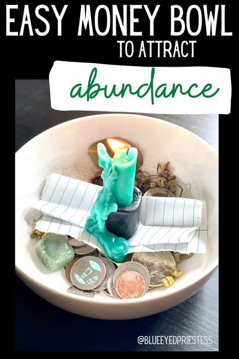 Money Bowls Witchcraft, Abundance Bowl Spell, Full Moon Money Bowl, Prosperity Bowl For New Year, Money Bowl Witchcraft, Money Bowl Feng Shui, Money Bowl Spell, Feng Shui Money Bowl, Wealth Bowl