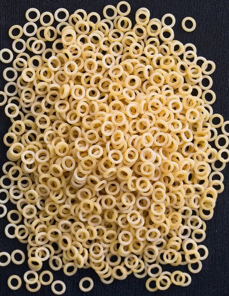 Anelli Pasta Rings Shaped Pasta Recipes, Spaghettios Recipe, Homemade Spaghettios, Tiny Pasta, Healthy Spaghetti, Shaped Pasta, Chocolate Peanut Butter Brownies, Blender Muffins, Homemade Spaghetti