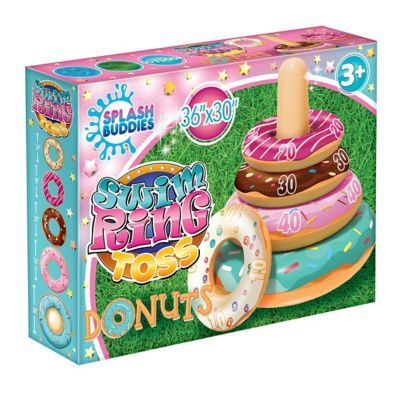 HIGH-QUALITY INFLATABLE DONUT RINGS - Playing with donuts is something that we could definitely try, and our toss ring inflatable poll game set is perfect for that. Made of quality PVC, environmental and durable material for long-lasting use, giving you endless summers of floating fun. VERSATILE SUMMER PARTY - It's perfect entertainment for kids pool party that can improve their interpersonal skills and teach them some valuable lessons about team spirit and healthy competition. The toss ring set Donut Ring Toss, Dunk And Donuts Pool Party, Donut Pool Party, Donut Float, Kids Pool Party, Candyland Games, Donut Pool Float, Donut Pool, Healthy Competition