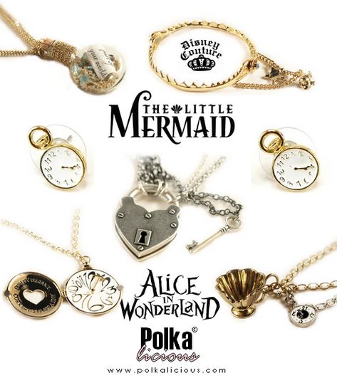 Disney Couture™ Little Mermaid & Alice In Wonderland Collection Disney Couture Jewelry, Disney Inspired Fashion, Disney Couture, Disney Inspired Outfits, Disney Jewelry, Disney Merchandise, Disney Accessories, Pandora Bracelets, Disney Outfits