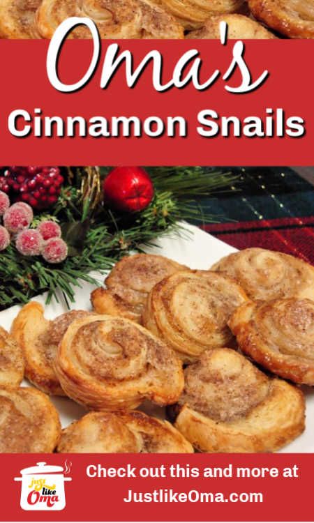 Oma's cinnamon snails are such a fun Christmas baking idea. Try making this fun and creative recipe just like oma! Quick, easy, and delicious! Cinnamon Snails Recipe, Fun Christmas Baking Ideas, Fun Christmas Baking, German Food Authentic, German Desserts, Oktoberfest Food, German Baking, Frozen Puff Pastry, Dessert Tray