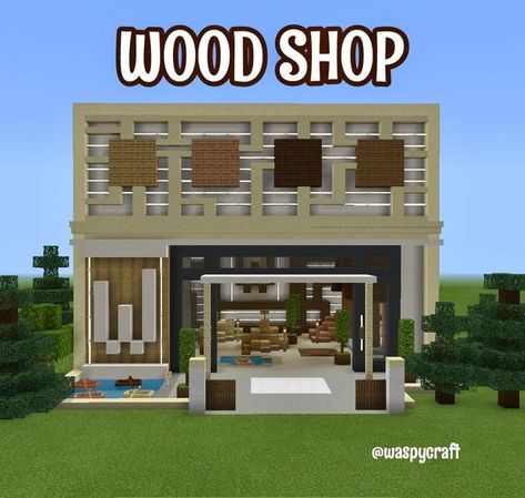 Minecraft Wood Shop, Minecraft Shops Ideas, Fairy Minecraft, Minecraft L, Shop Minecraft, Minecraft Shops, Minecraft Aesthetic, City Ideas, Minecraft Farm