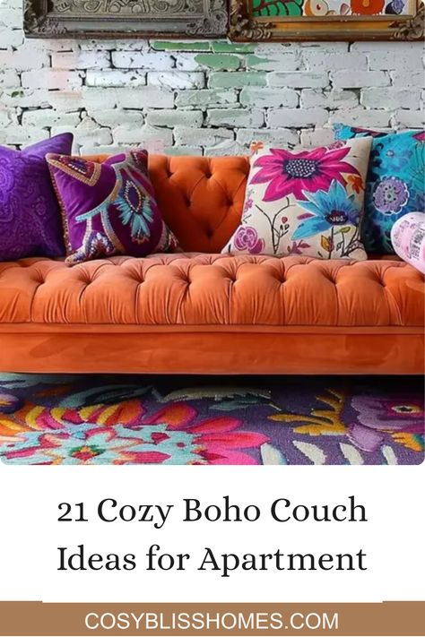 Looking to refresh your apartment with a touch of boho charm? Check out these 21 cozy couch ideas that add style and personality to any living space. Explore innovative designs, from woven wonders to eclectic styles that you'll want to lounge on all day. Amp up your apartment's vibe with these inspiring suggestions that perfectly balance comfort and flair. Whether you're a minimalist enthusiast or love vibrant prints, these ideas will ignite your creativity and transform your living room into a boho paradise everyone will adore. Teen Living Room Hangouts, Funky Couches, Boho Couch, Apartment Ideas Living Room, Boho Couches, Pillows Colorful, Ideas For Apartments, Space Saving Hacks, Couch Ideas