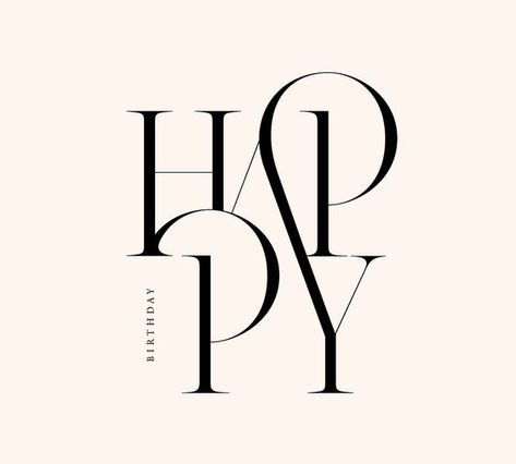 Letter H Typography, Happy Typography Design, H Typography Letter, Modern Graphic Design Posters, Happy Birthday Typography Design, Typographic Design Inspiration, H Typography, Image Typography, Happy Birthday Graphic