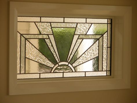 Landing Window, Lead Light, Leadlight Windows, Art Deco Stained Glass, Diy Stained Glass Window, Diy Staining, Window Stained, Stained Glass Door, Motif Art Deco