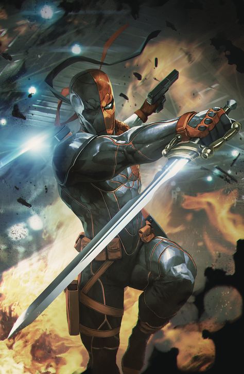 DEATHSTROKE #46 VARIANT Deathstroke Comics, Deathstroke Cosplay, Dc Deathstroke, Art Dc Comics, Deathstroke The Terminator, Dc Comics Logo, Dc Comics Funny, Dc Comics Wallpaper, Comic Villains