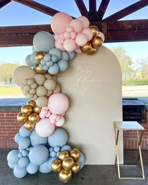 Gender Reveal Decoration Ideas, Sound Photography, Gender Reveal Food, Gender Reveal Diy, Simple Gender Reveal, Gender Reveal Baby Shower Themes, Twin Gender Reveal, Baby Gender Reveal Party Decorations, Miami Party