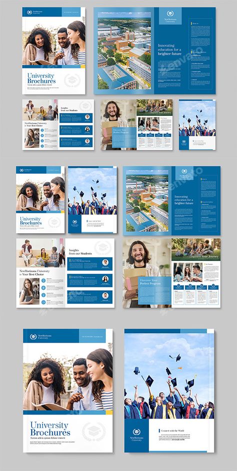 University Brochure Template, Print Templates | GraphicRiver University Brochures, School Brochure, Strategic Planning, Bright Future, Program Design, Study Abroad, Print Templates, Brochure Template, High School