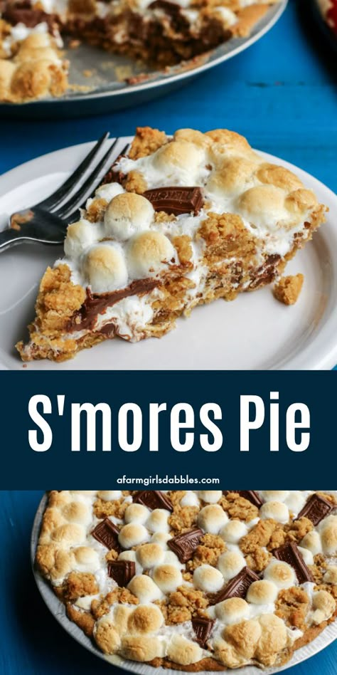 Dessert Thanksgiving, Chocolate Smores, Smores Pie, Nutella Pancakes, Marshmallow Cake, Smores Dessert, Smore Recipes, Easy Butter, Chocolate Food