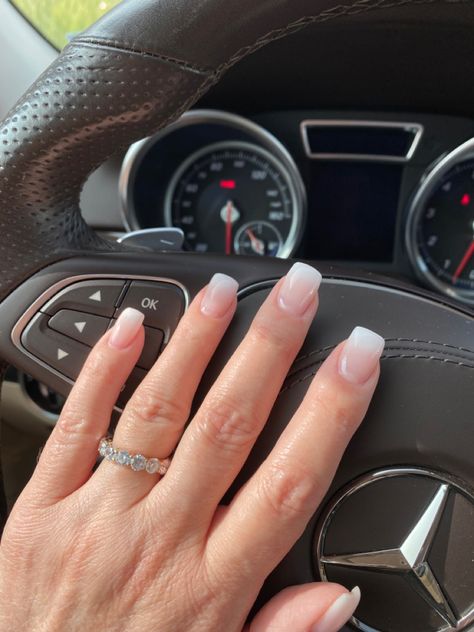 Ombre Square Nails, French Manicure Ombre, Ombré French, Ombre French Nails, Square Gel Nails, Ombre French Tips, Wedding Nails French, Cow Nails, Gel Nail Extensions