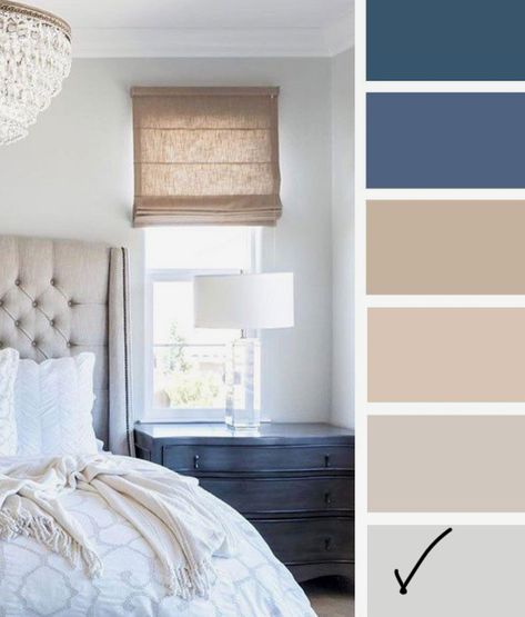 Blue Living Room Color, Best Color Schemes, Bedroom Colour Palette, Blue Bedroom Decor, Navy Colour, Living Room Color Schemes, Room Color Schemes, Bedroom Color Schemes, Bedroom Paint Colors