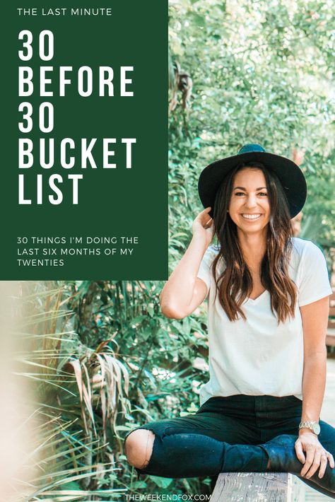 30 Before 30 Bucket List // 30 things to do before 30, bucket list ideas, almost 30 #bucketlist #before30 #30thbirthday #bucketlistideas #floridablogger #millennial #travelblogger #theweekendfox 300 By 30, 30s Bucket List, Bucket List Ideas Before 30, Single Bucket List, 30 By 30 Bucket List, 30 Before 30 List Ideas, 30 Before 30 Bucket List, Things To Do Before 30, 30 Things To Do Before 30