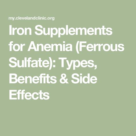 Iron Supplements for Anemia (Ferrous Sulfate): Types, Benefits & Side Effects Iron Supplement Benefits, Fruits High In Iron, Best Iron Supplement, Healthy Food Activities, Ferrous Sulfate, Iron Supplements, Rare Genetic Disorders, Iron Supplement, Calcium Supplements