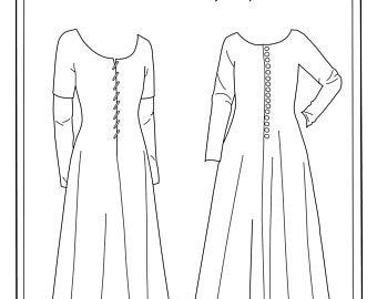 Medieval | Etsy Middleage Dress, Sca Dress, Medieval Sewing, Daenerys Costume, Ice Blue Dress, Viking Apron Dress, Dress Medieval, Viking Tunic, Gown Sewing Pattern