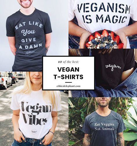 Regardless of your reasons for being vegan..top 10 list of vegan t shirt brands with various different messages! wear vegan t shirt... Vegan Shirts Funny, Vegan T-shirt, Vegan Tshirt Ideas, Vegan Sayings, T Shirt Text Design, Vegan T Shirts, Diy Clothes Organiser, Fall Leather Jacket, Vegan T Shirt