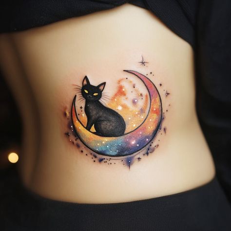 19 Galaxy-Inspired Tattoos for Women - Galaxy Tattoos, Grunge Tattoo, Finger Tattoo For Women, Galaxy Tattoo, Goddess Tattoo, Matching Couple Tattoos, Cat Tattoos, Full Sleeve Tattoo, Distressed Texture