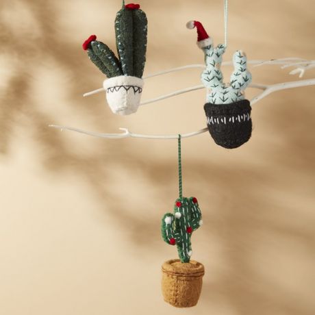 Festive Cactus Ornament handpicked by Justina Blakeney® | Jungalow® Cactus Ornaments, Hype Decor, Cactus Light, Garland Lights, Tropical House Plants, Blooming Cactus, Apothecary Candles, Philodendron Monstera, Felt Ornament