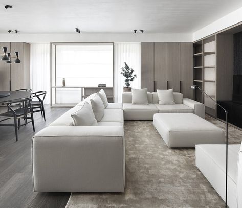 Recently designed by Studio Mabb, this inspiring modern apartment is situated in Terni, Italy. Living Room Design Layout, Mid Century Modern Apartment, Latest Living Room Designs, Sala Grande, Living Room Renovation, New Living Room, Modern Apartment, Residential Interior, Interior Architecture Design