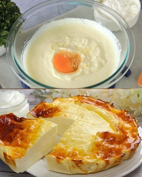 Yogurt Cake Custard Pie Recipe, Flourless Cake, Vanilla Sauce, Mint Salad, Pinwheel Recipes, Yogurt Flavors, Low Sugar Diet, Yogurt Cake, Fruit Jelly