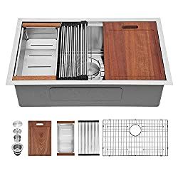 7 Best Workstation Sinks [2021 Reviews] | Home Remodeling Contractors | Sebring Design Build 30 Inch Kitchen Sink, Kitchen Sink Undermount, Sink Undermount, Workstation Sink, Black Sink, Sink Basin, Kitchen Sinks, Kitchen Sink, Bowl