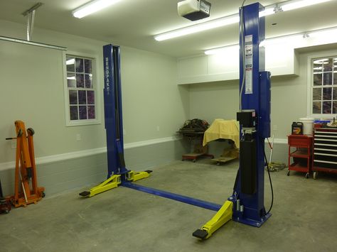 Two Post Lift? new garage slab pour - Dream Garage - Pelican Parts Technical BBS Two Post Car Lift, Garage Car Lift, Two Post Lift, Garage Workshop Layout, Tiger 2, Garage Lift, Workshop Layout, Garage Furniture, Garage Loft