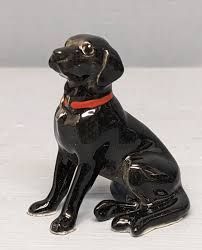 Black Labrador Dog, Hagen Renaker, Miniature Figurine, Labrador Dog, Black Labrador, Handmade Miniatures, Dog Figurines, Miniature Figurines, Black Dog